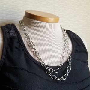 AVENUE simple double chain necklace